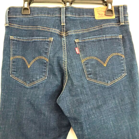 Levi 311 Shaping Women Jean Sz 30 Skinny Straight Stretch Destroyed Cuffed 32x29 - Picture 4 of 5